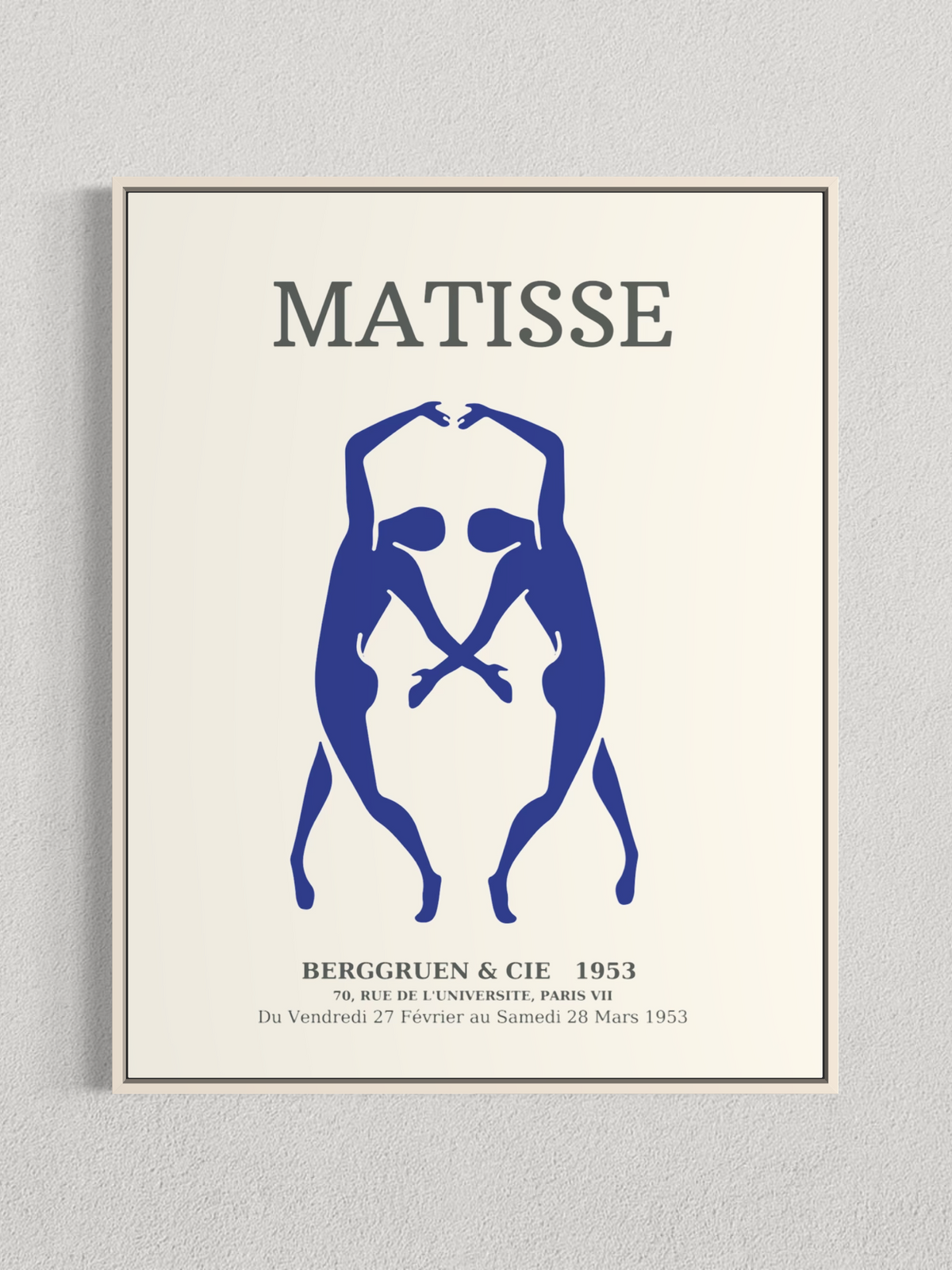 Matisse – Silhouettes Bleues, Affiche Vintage