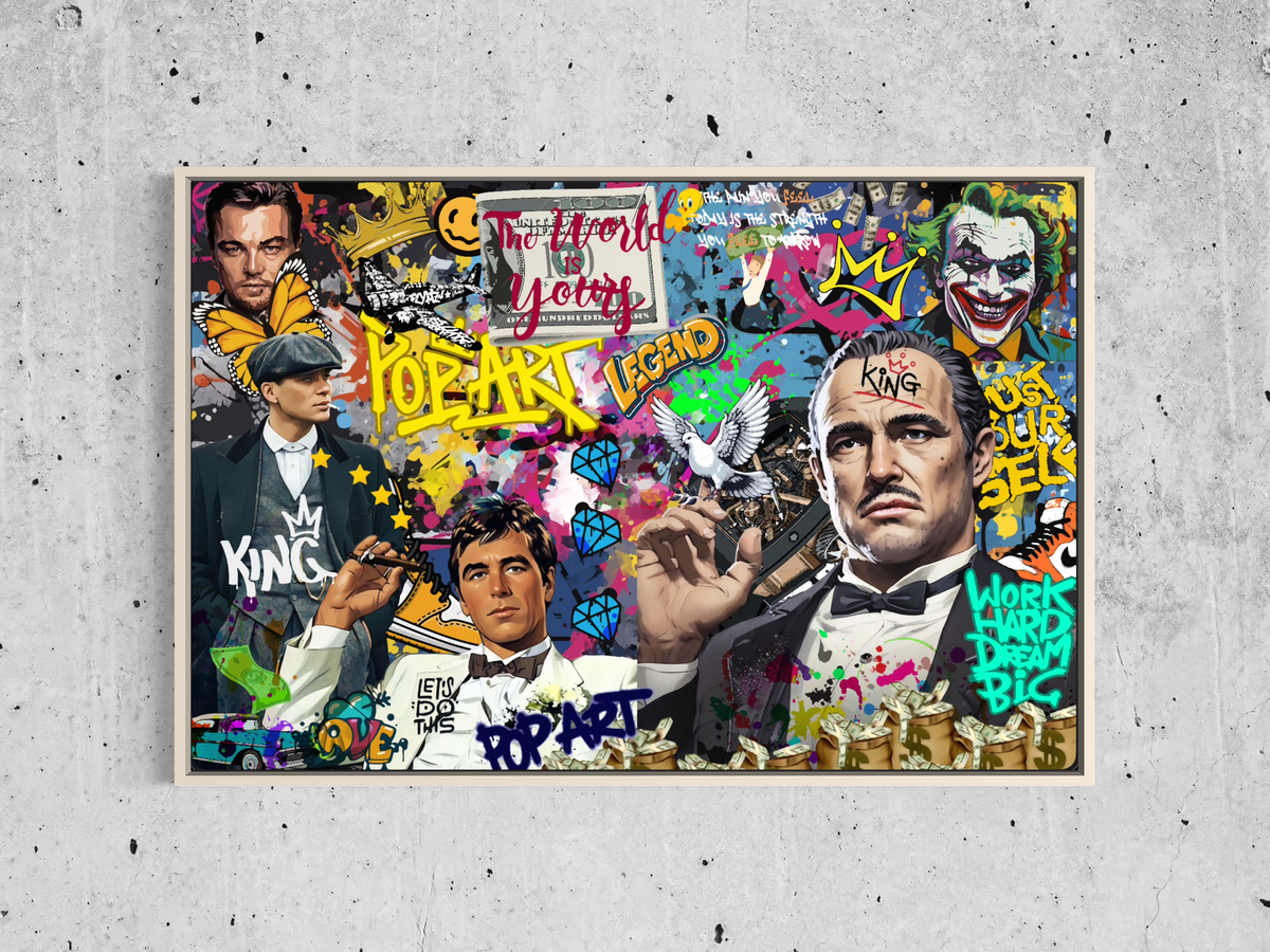 Rois du Pouvoir – Toile Pop Art & Cinéma