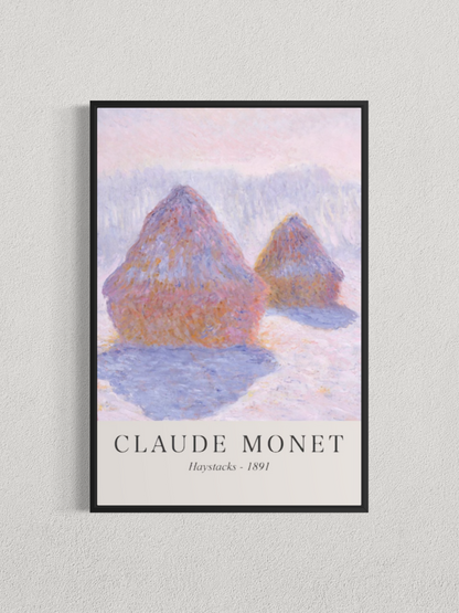 Meules, effet de neige et soleil – Claude Monet