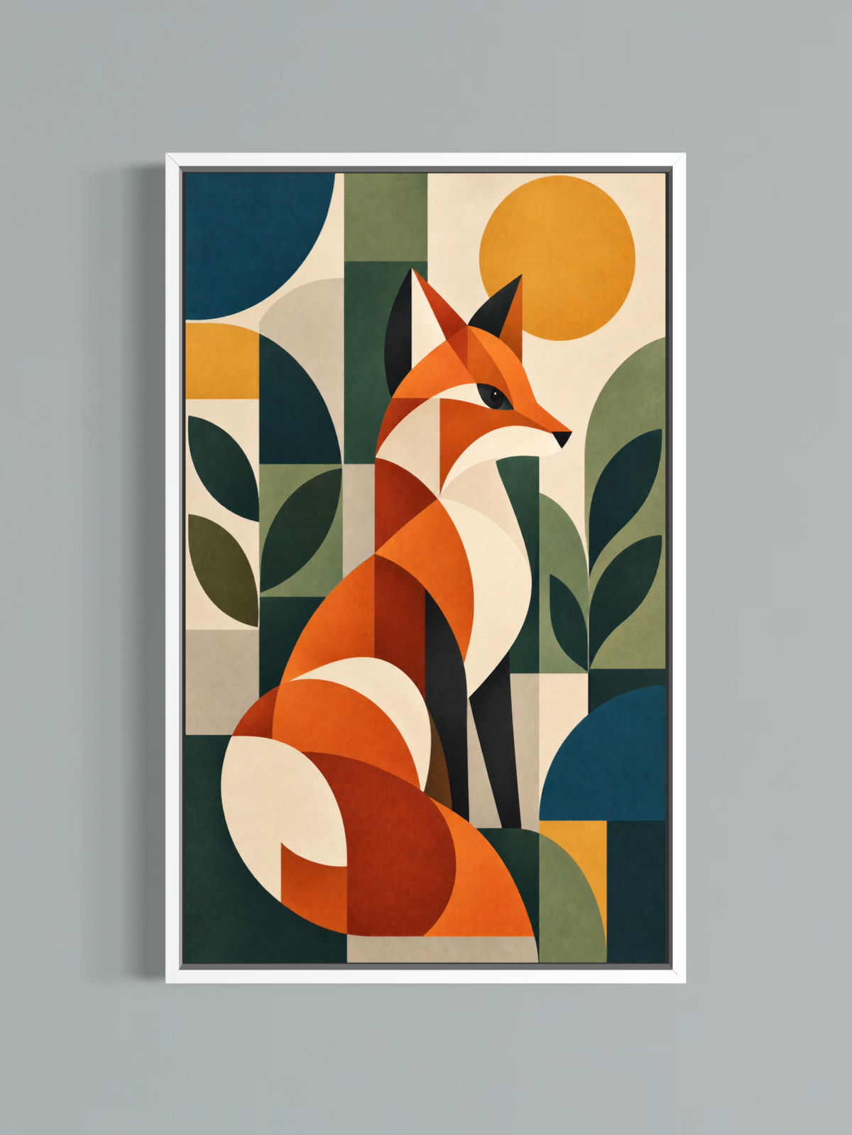 Renard Géométrique — Art Mid-Century