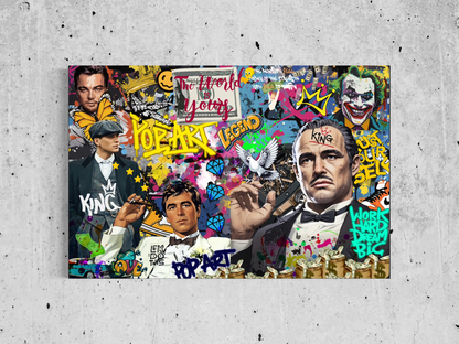 Rois du Pouvoir – Toile Pop Art & Cinéma