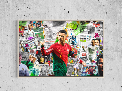 Légende du Football – Collage Street Art