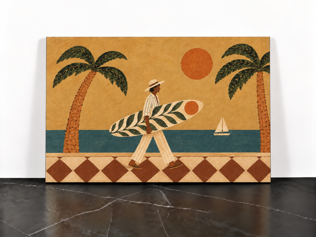 Surfeur sous le soleil – Évasion côtière