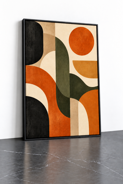 Équilibre rétro – Art abstrait géométrique