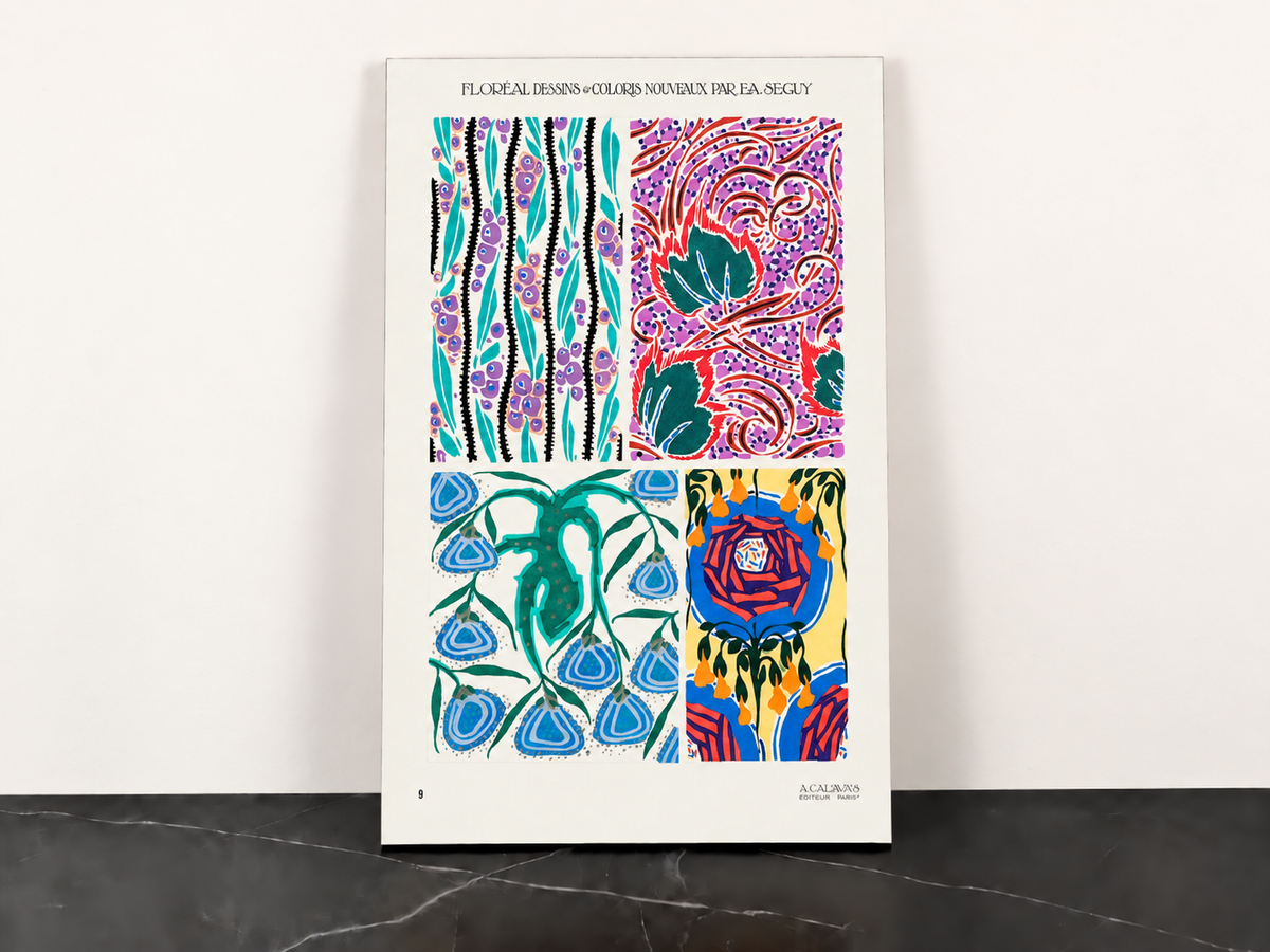Motifs floraux décoratifs – E.A. Séguy