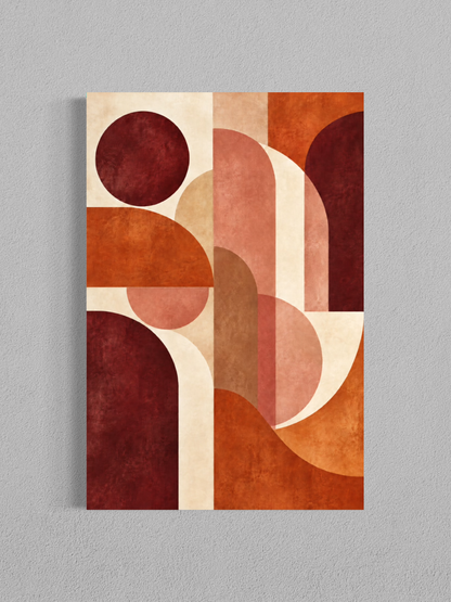 Arches Terracotta – Art abstrait rétro