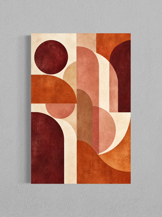 Arches Terracotta – Art abstrait rétro