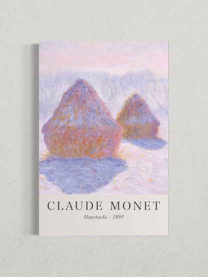 Meules, effet de neige et soleil – Claude Monet