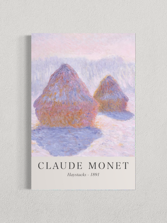 Meules, effet de neige et soleil – Claude Monet