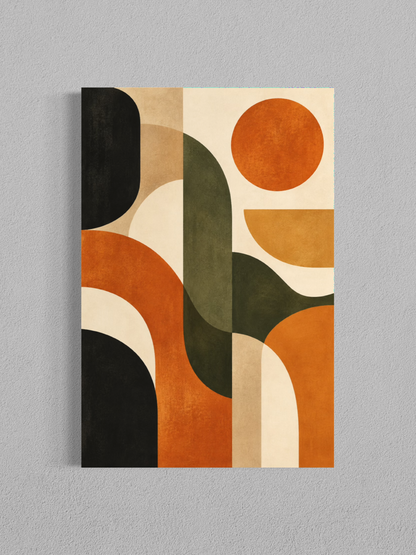 Équilibre rétro – Art abstrait géométrique