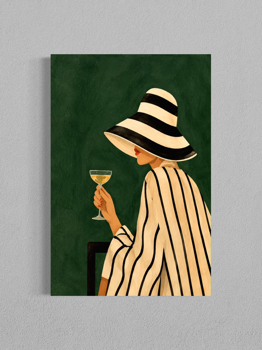 Élégance au chapeau – Portrait chic minimaliste