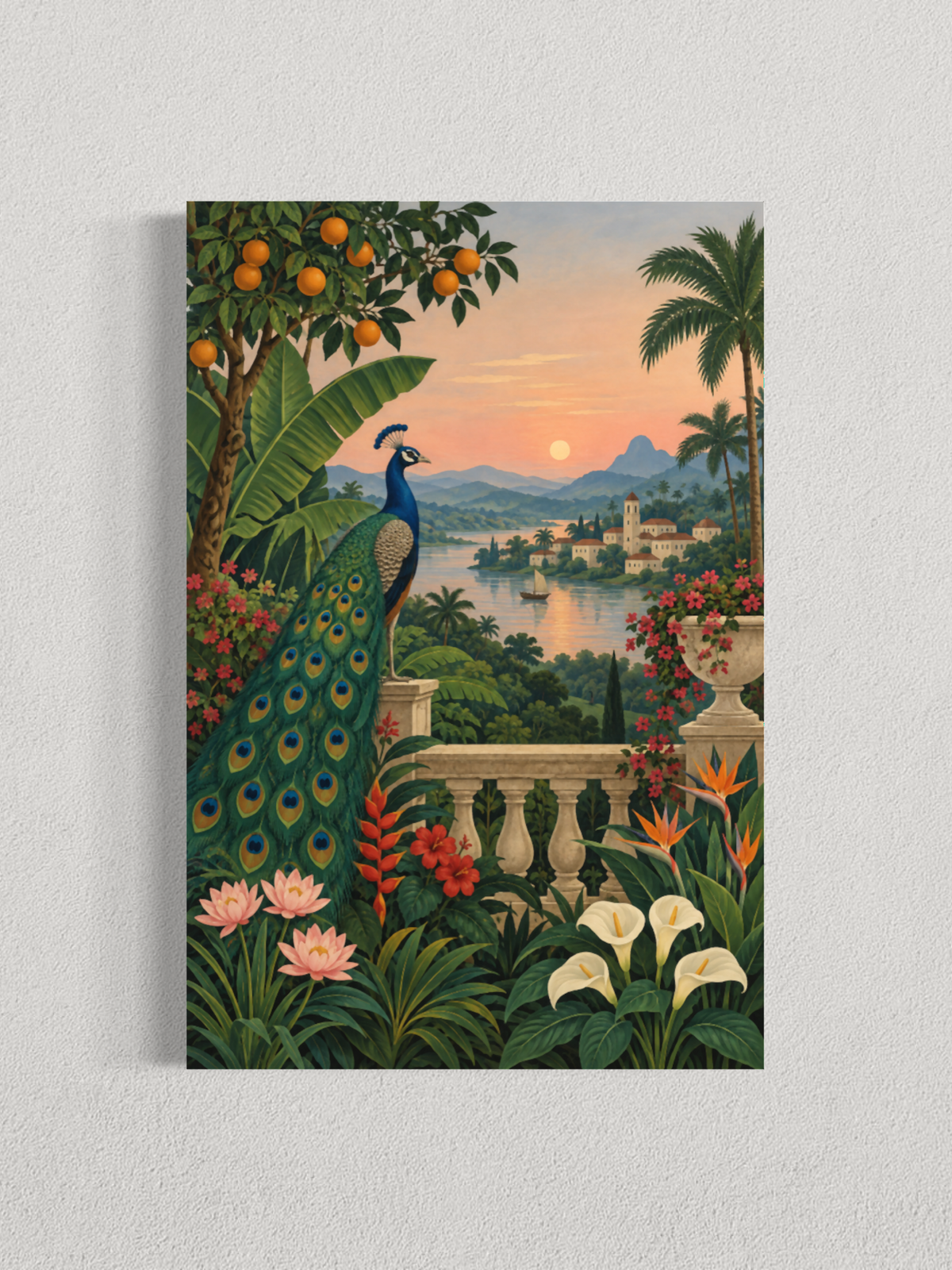 Le Paon au jardin tropical – Hommage à Henri Rousseau