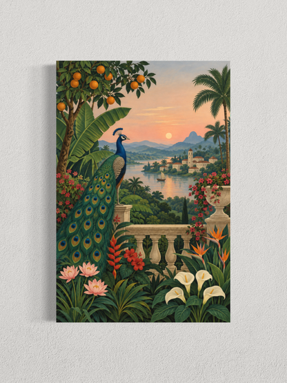 Le Paon au jardin tropical – Hommage à Henri Rousseau