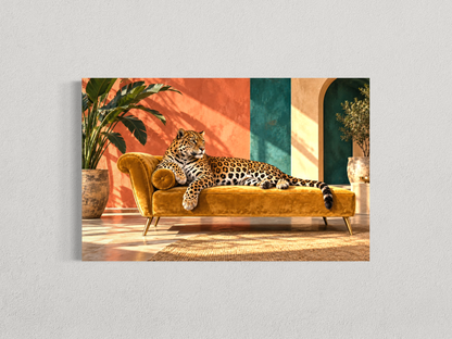 Léopard Royal — Art mural méditerranéen