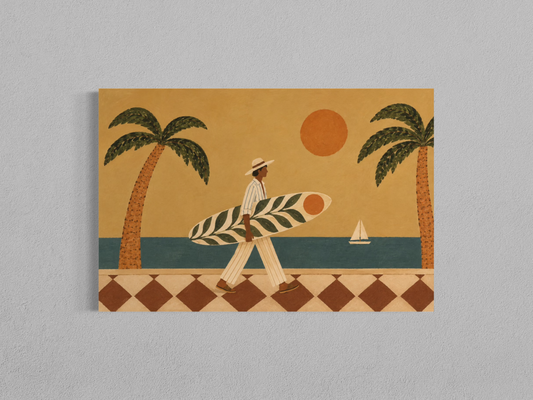 Surfeur sous le soleil – Évasion côtière