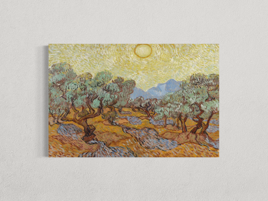 Oliviers sous un ciel jaune – Vincent van Gogh (1889)