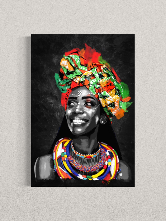Esprit Rayonnant – Portrait Pop Art d’inspiration africaine