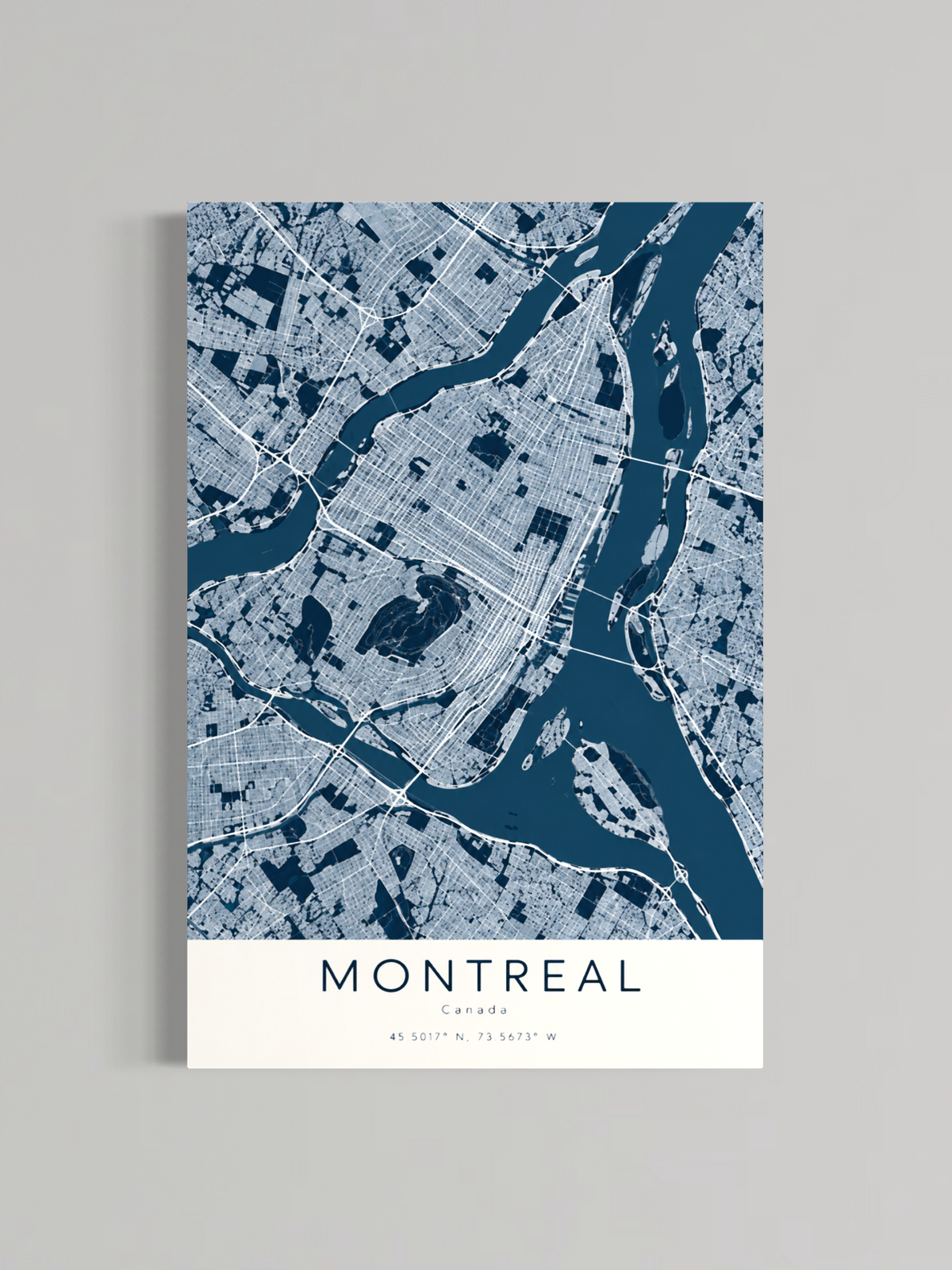 Montréal — Carte Urbaine Minimaliste