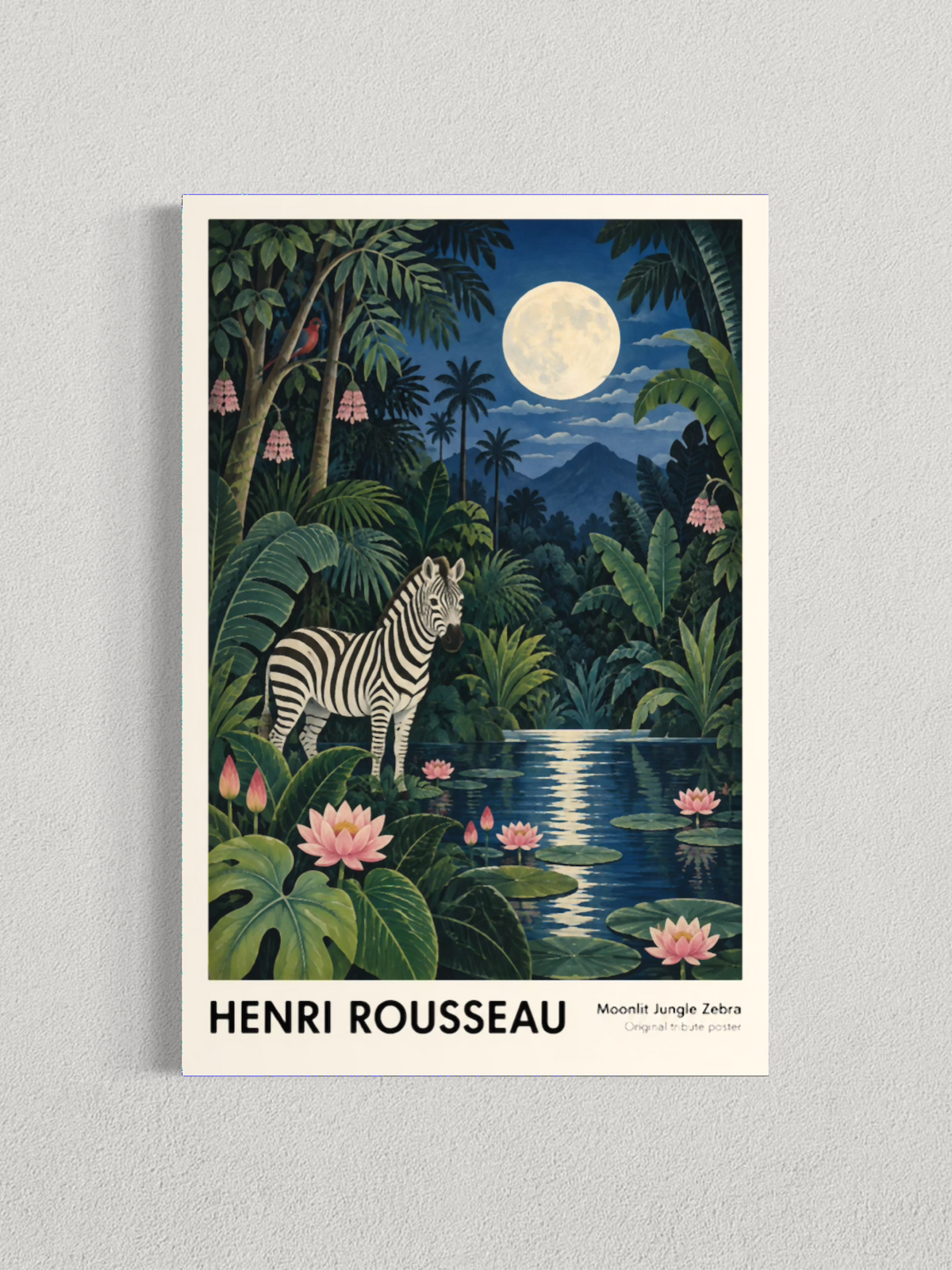 Zèbre au clair de lune – Hommage à Henri Rousseau
