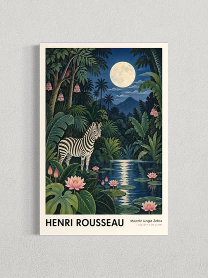 Zèbre au clair de lune – Hommage à Henri Rousseau