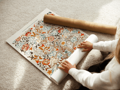 William Morris – Acanthus Fleuri, Affiche Botanique
