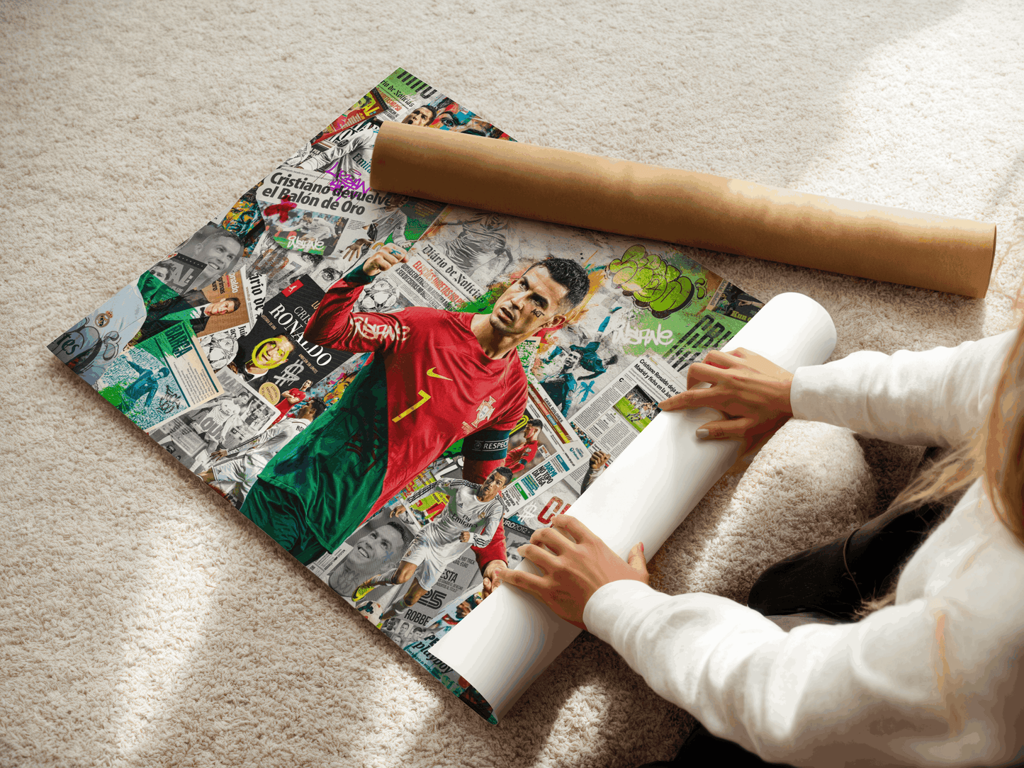 Légende du Football – Collage Street Art