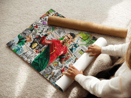 Légende du Football – Collage Street Art