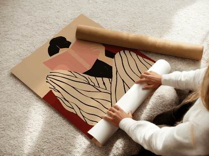 Moment de lecture – Art mural minimaliste