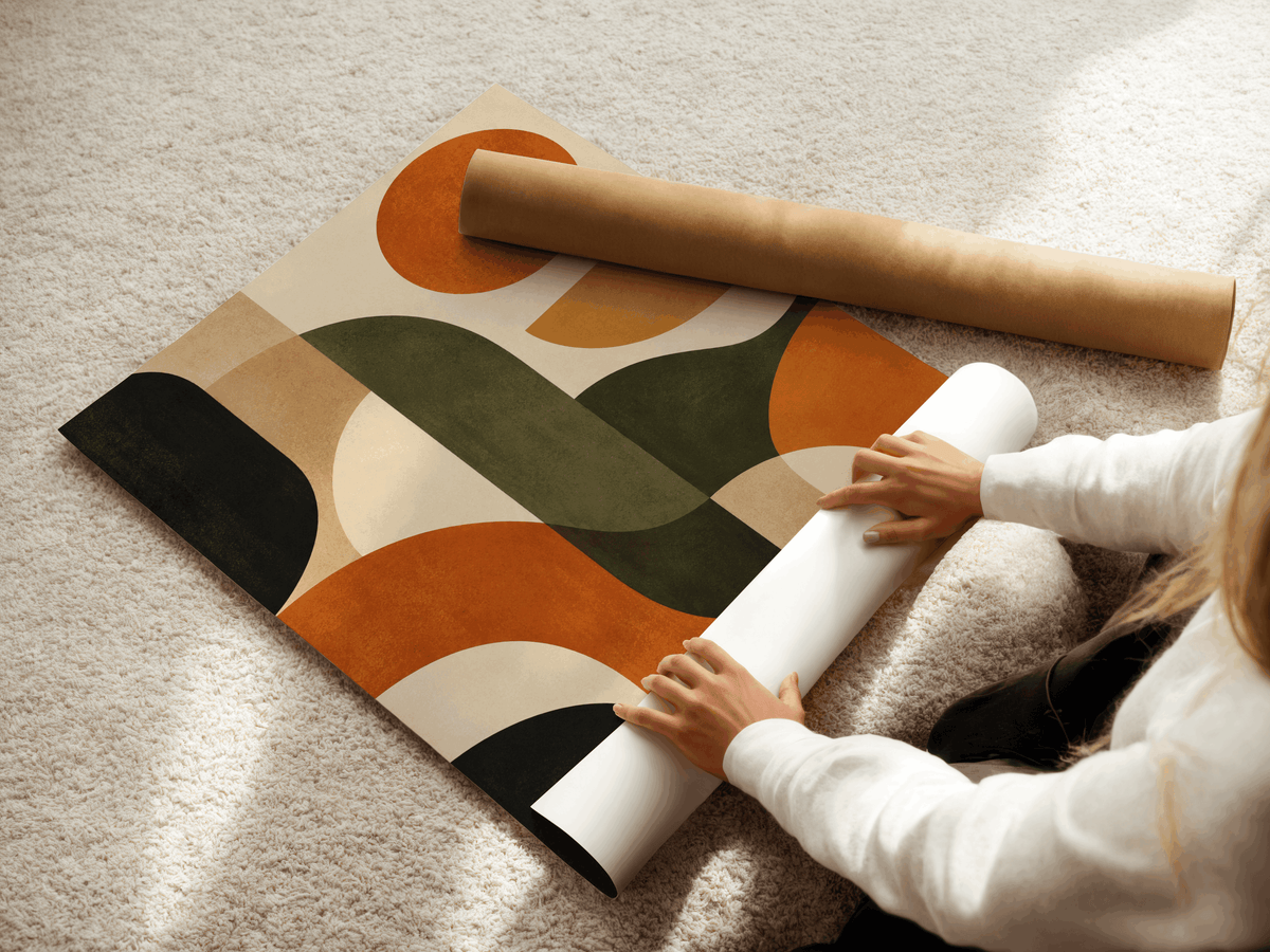 Équilibre rétro – Art abstrait géométrique