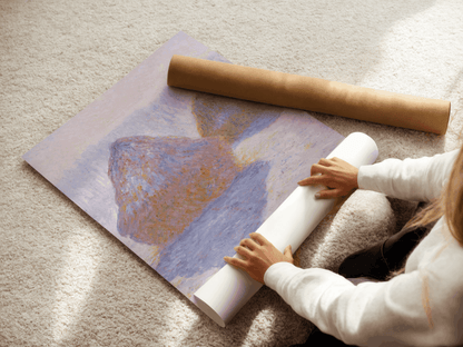 Meules, effet de neige et soleil – Claude Monet