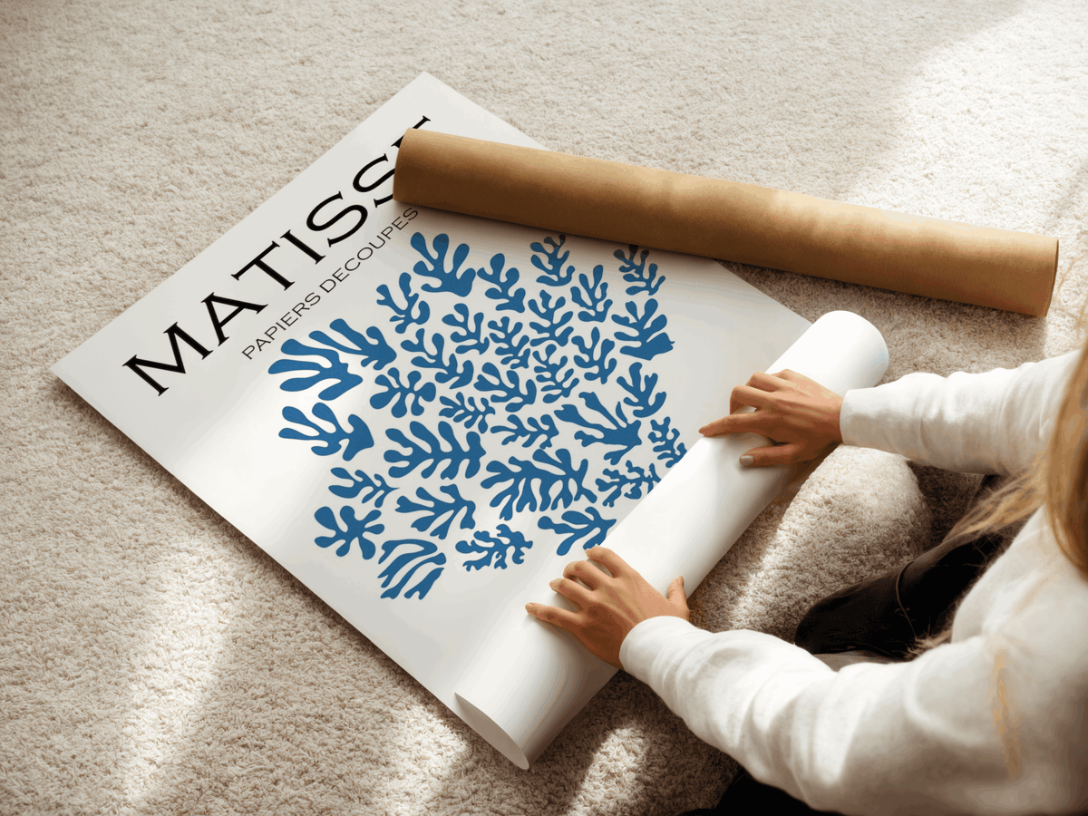 Matisse – Papiers Découpés Bleus, Affiche Vintage