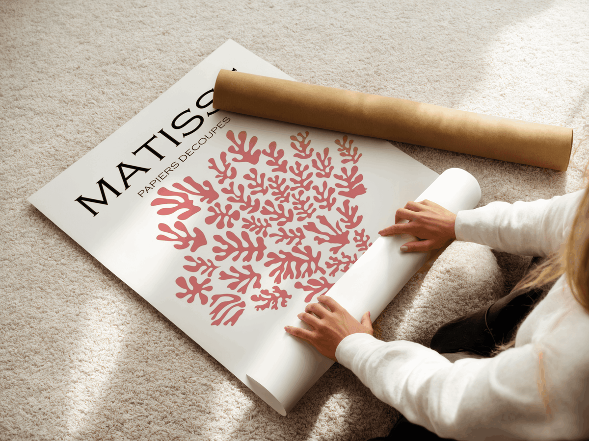 Matisse – Papiers Découpés Roses, Affiche Vintage