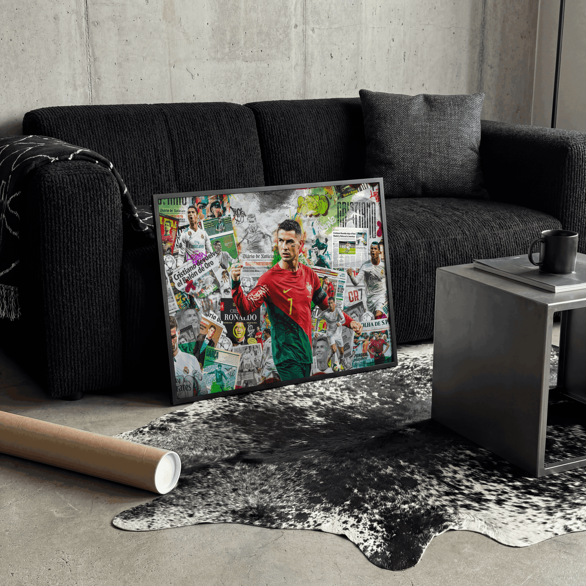 Légende du Football – Collage Street Art