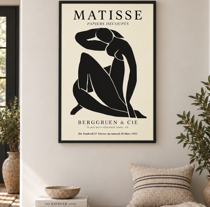 Matisse – Silhouette Noire, Affiche Vintage